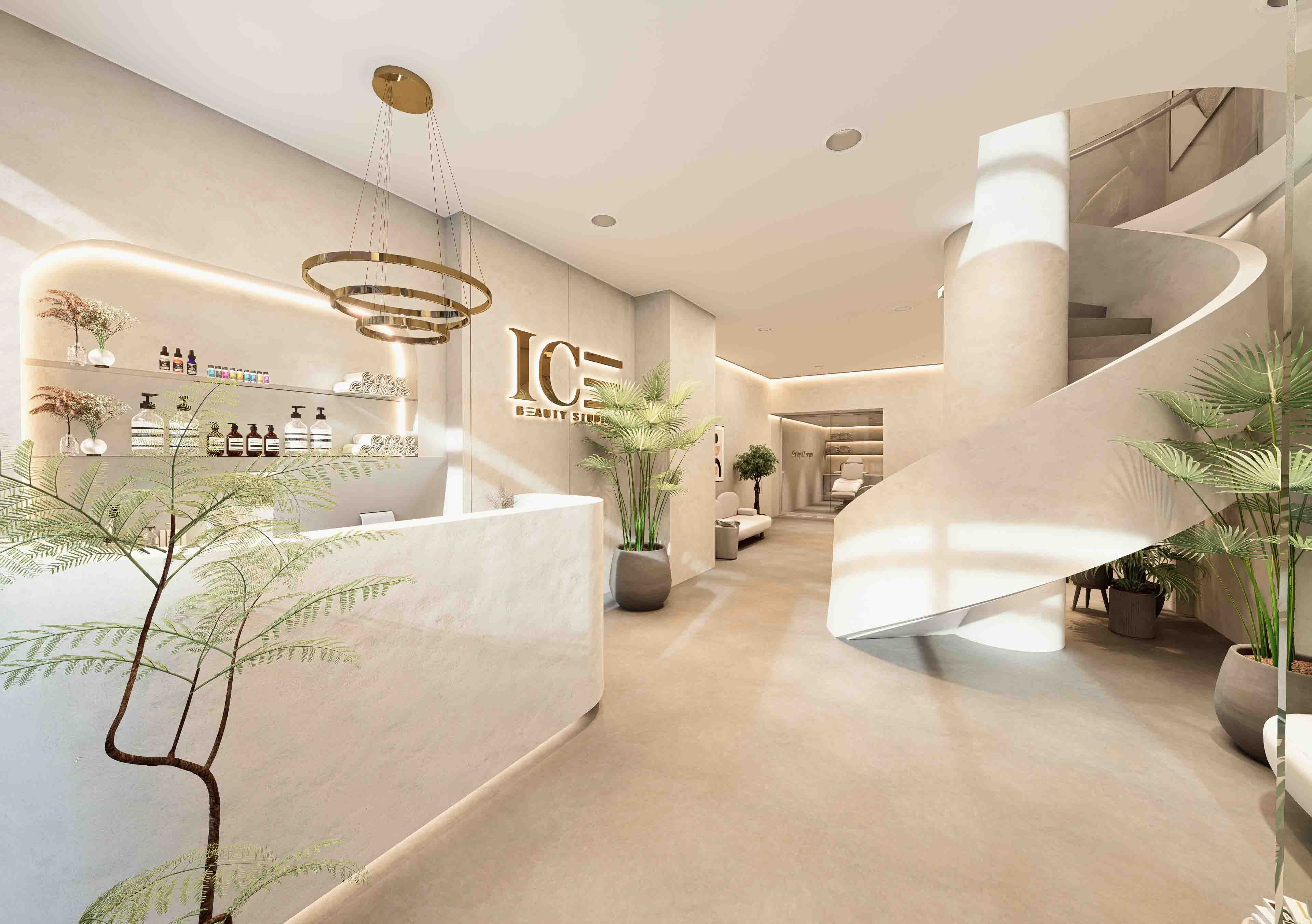 Escada curva - Projeto de interiores em Coimbra