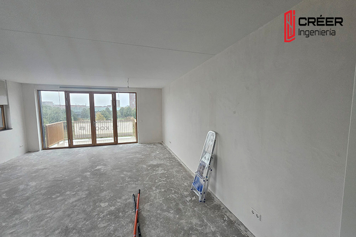 Reabilitação de apartamento em Coimbra — paredes e acabamentos em fase final